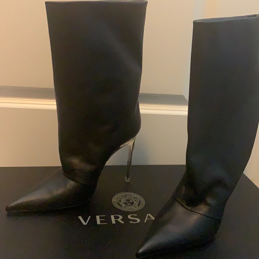 Black Versace boots
